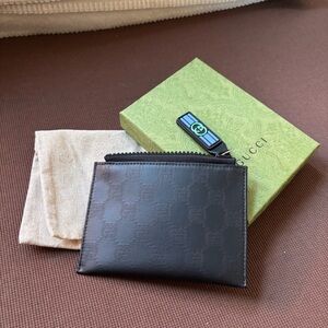 Gucci Black Monogram Card Holder